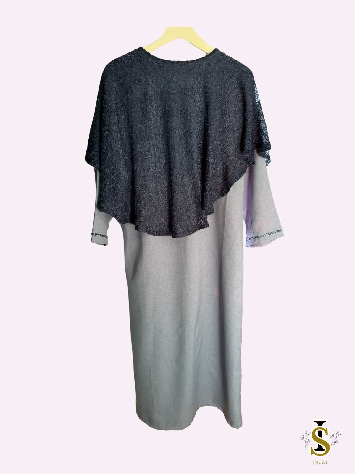 Kinderjurk blauw met lange poncho