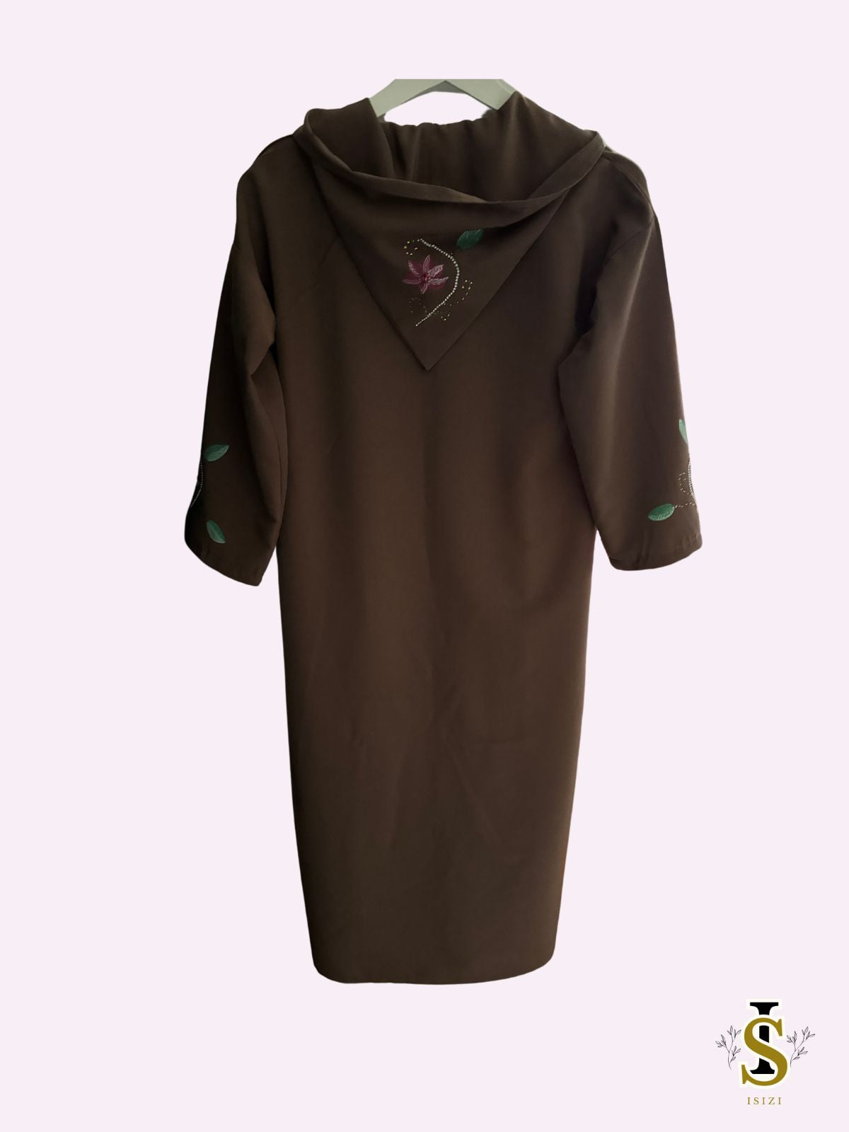 Handgeverfde kinder djellaba met bloemen