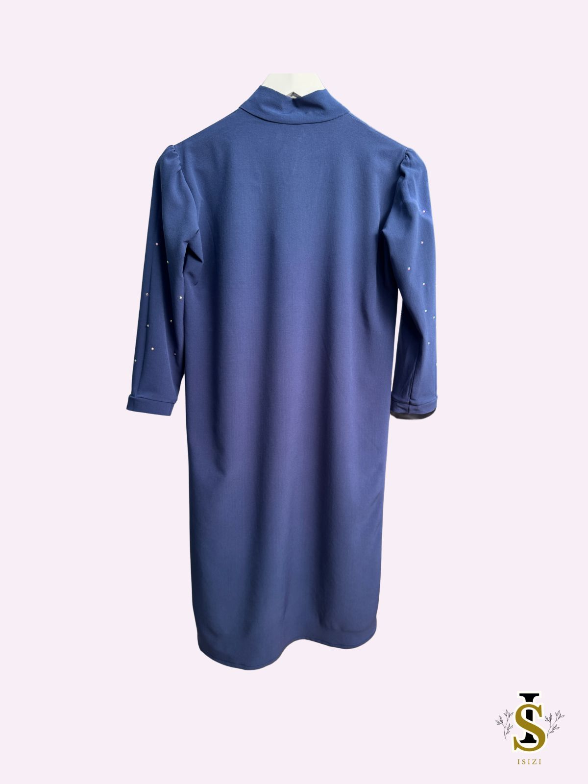 Kinderjurk blauw met steentjes