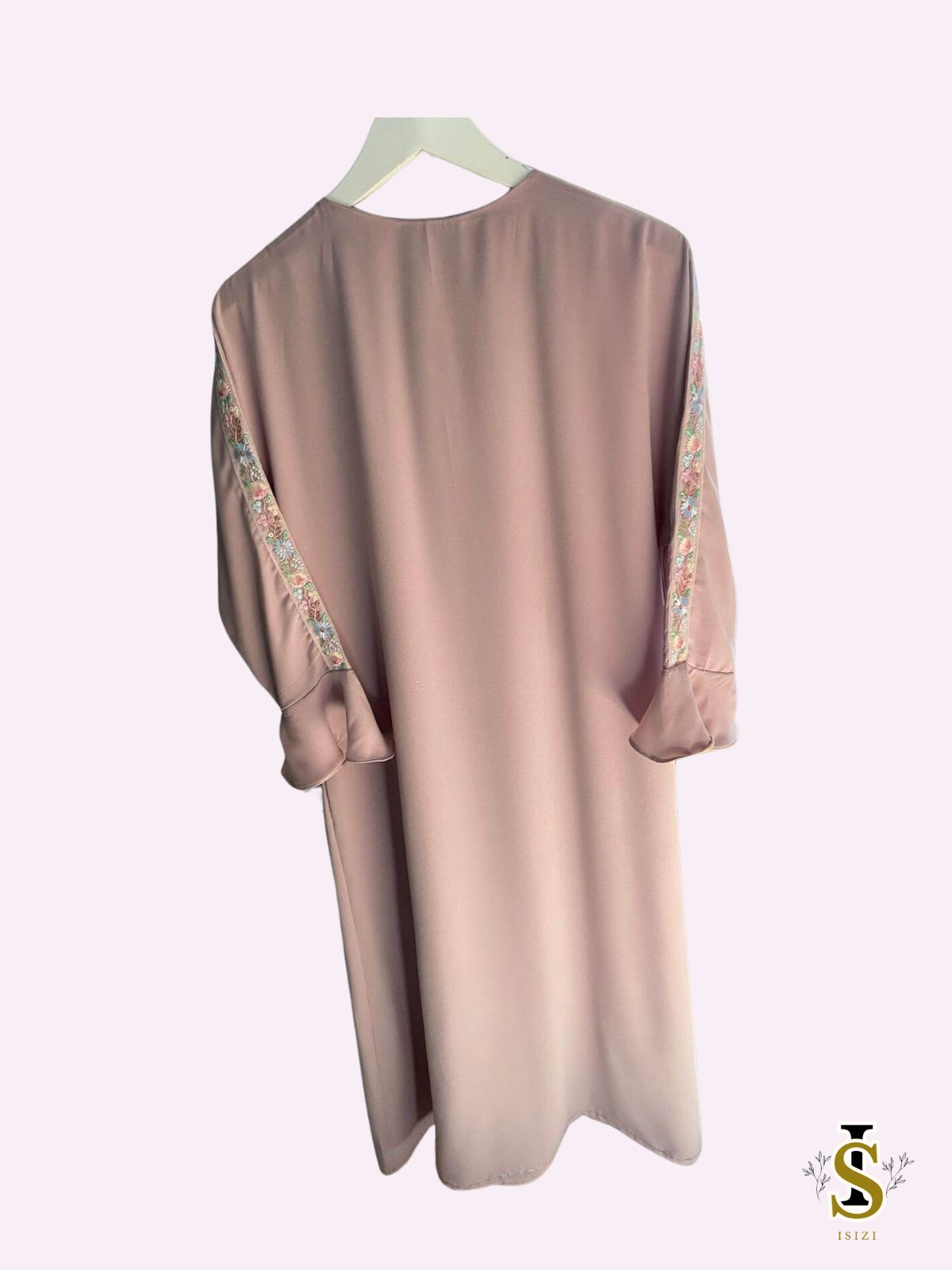 Handgeverfde kinder abaya met bloemen